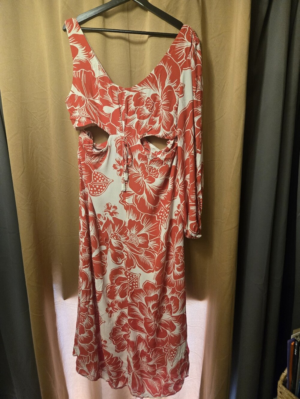 Anthropologie Farm Rio One-Shoulder Dress Size Large - Picture 2 of 6